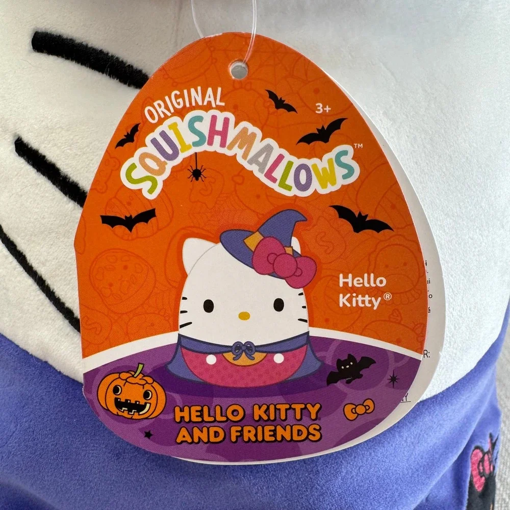 Hello Kitty Squishmallow 12 In Halloween Witch Plush Sanrio Jazwares Pink Purple